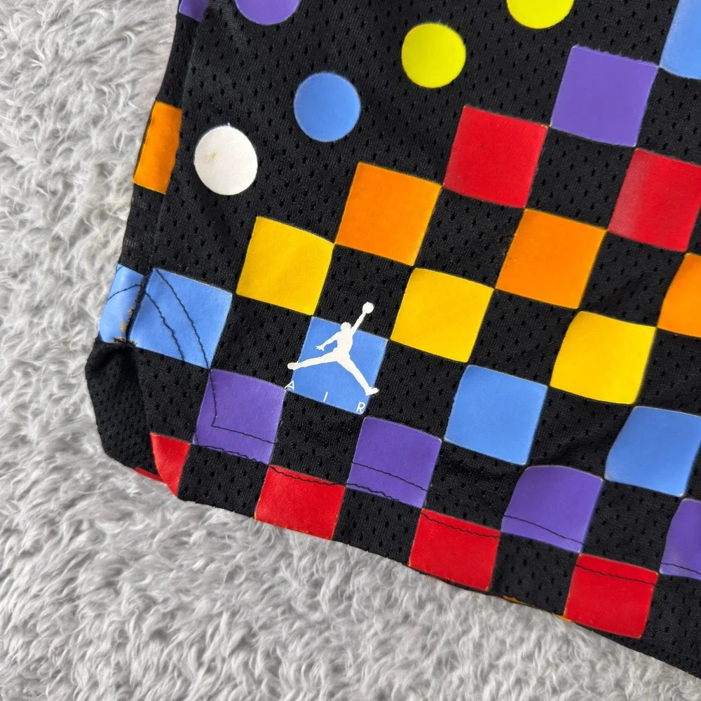 VTG Jordan Nike Air Mens‎ Mesh Basketball Shorts Multi-Color Polka Dot M
